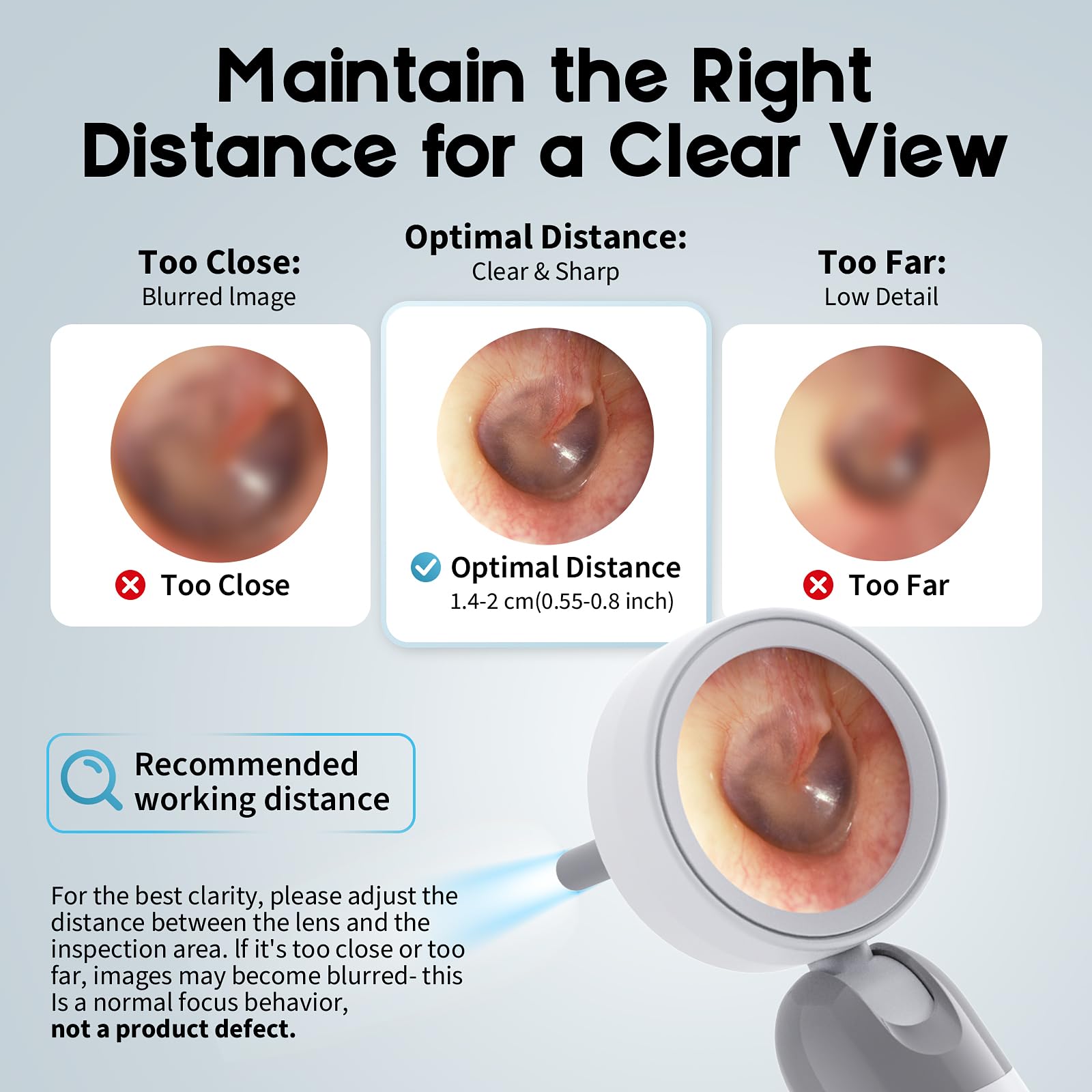 1080P HD Digital Otoscope with 1.38" Screen