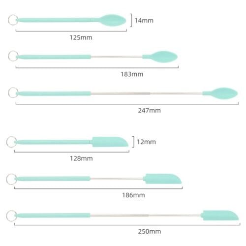 1 Set/2PCS Mini Silicone Telescopic Spatula