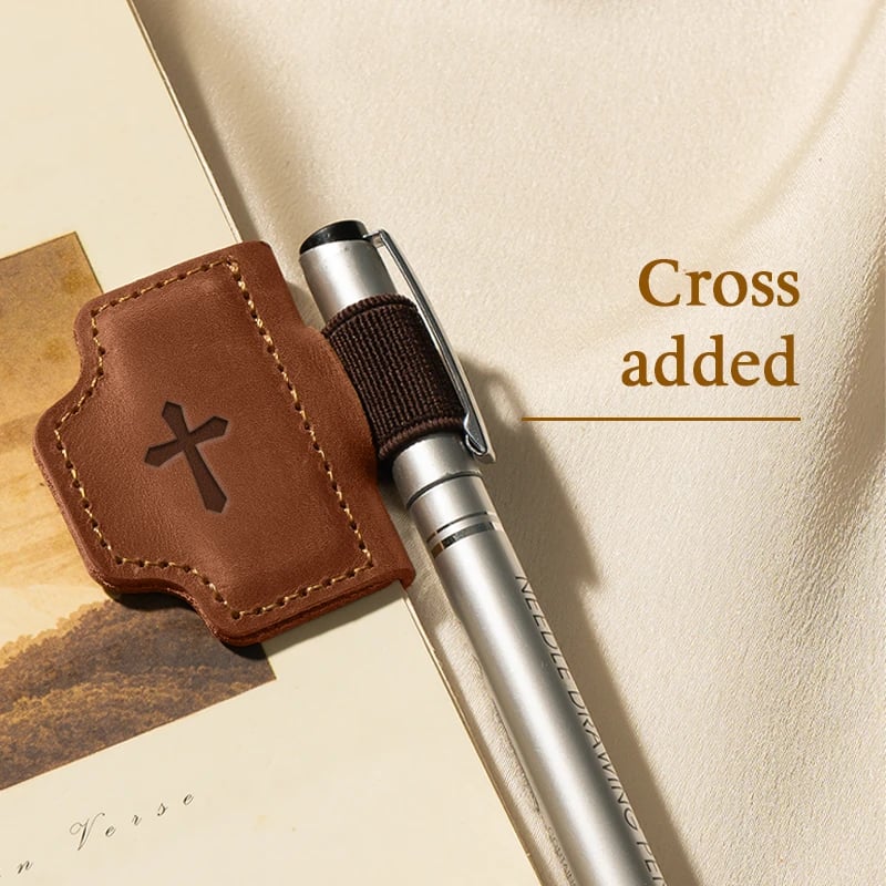 🔥Personalized Magnetic Leather Pen Holder Bookmark