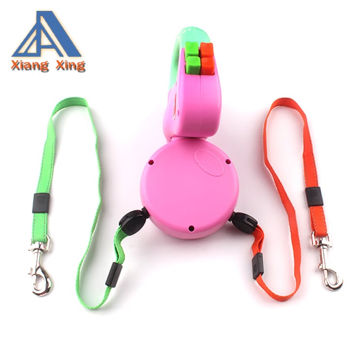Two Dog Reflective Retractable Pet Leash