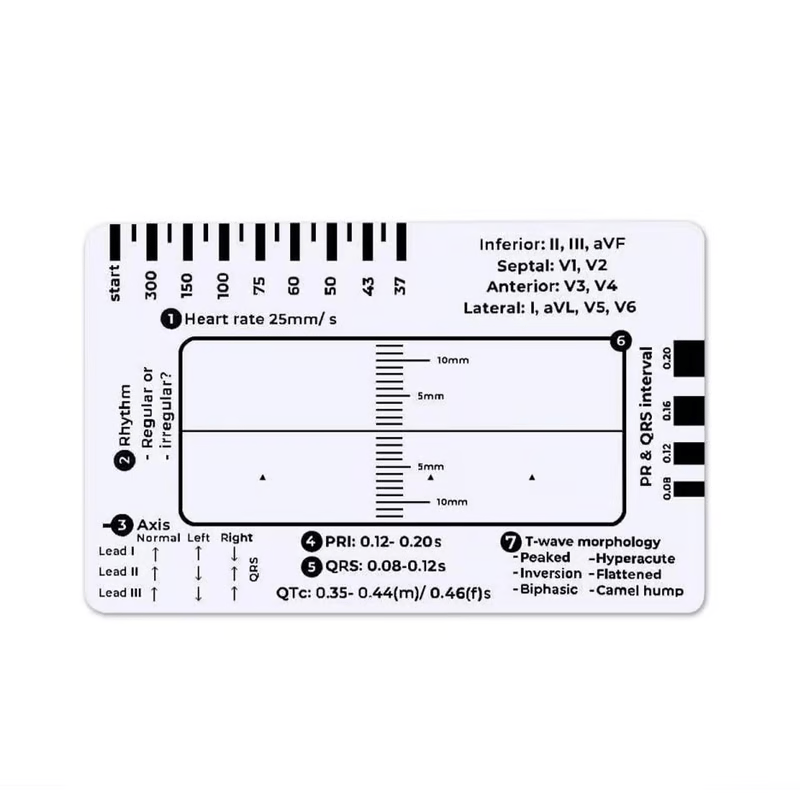 ECG 7 Step Ruler