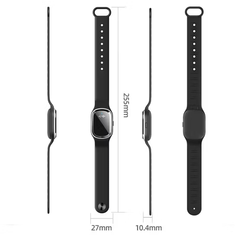 Ultrasonic Mosquito Repellent Bracelet with Adjustable Silicone Band and 130-Hour Battery