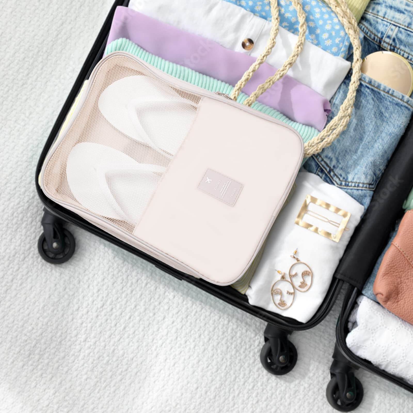 Shoe Bag Holds 3 Pair of Shoes for Travel and Daily Use Storage Pouch