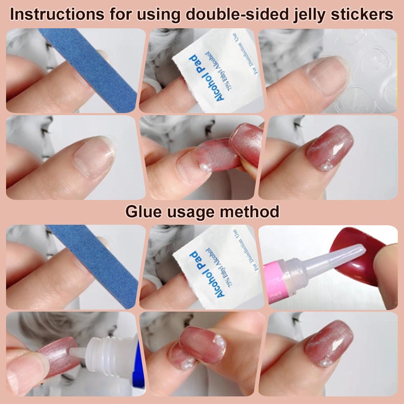 14 Sheets of Square Press on Toenails