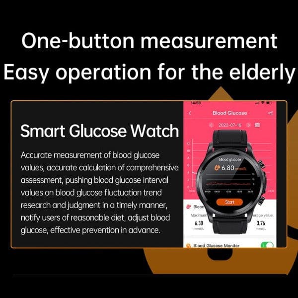Geekran Non-Invasive Blood Glucose Test Smartwatch