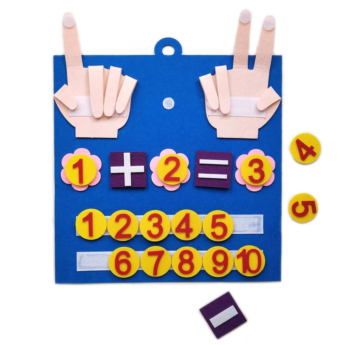 Felt Finger Counting Math Board for Kids Montessori Preschool Numbers Learning Toy