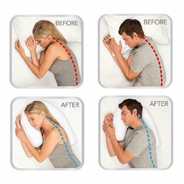Ergonomic Side Sleeper Pillow With Comfort Ear Relief