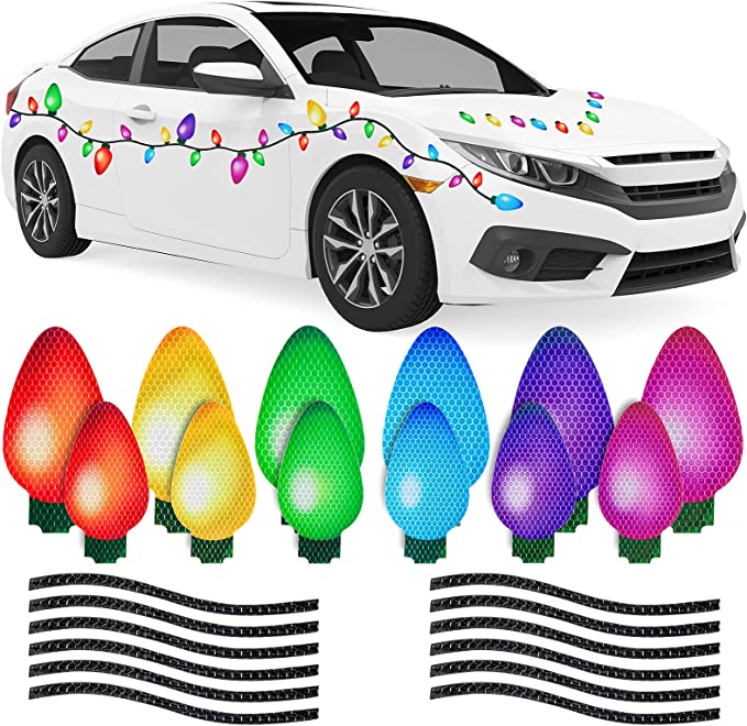 Reflective Light Bulb Magnet Decorations