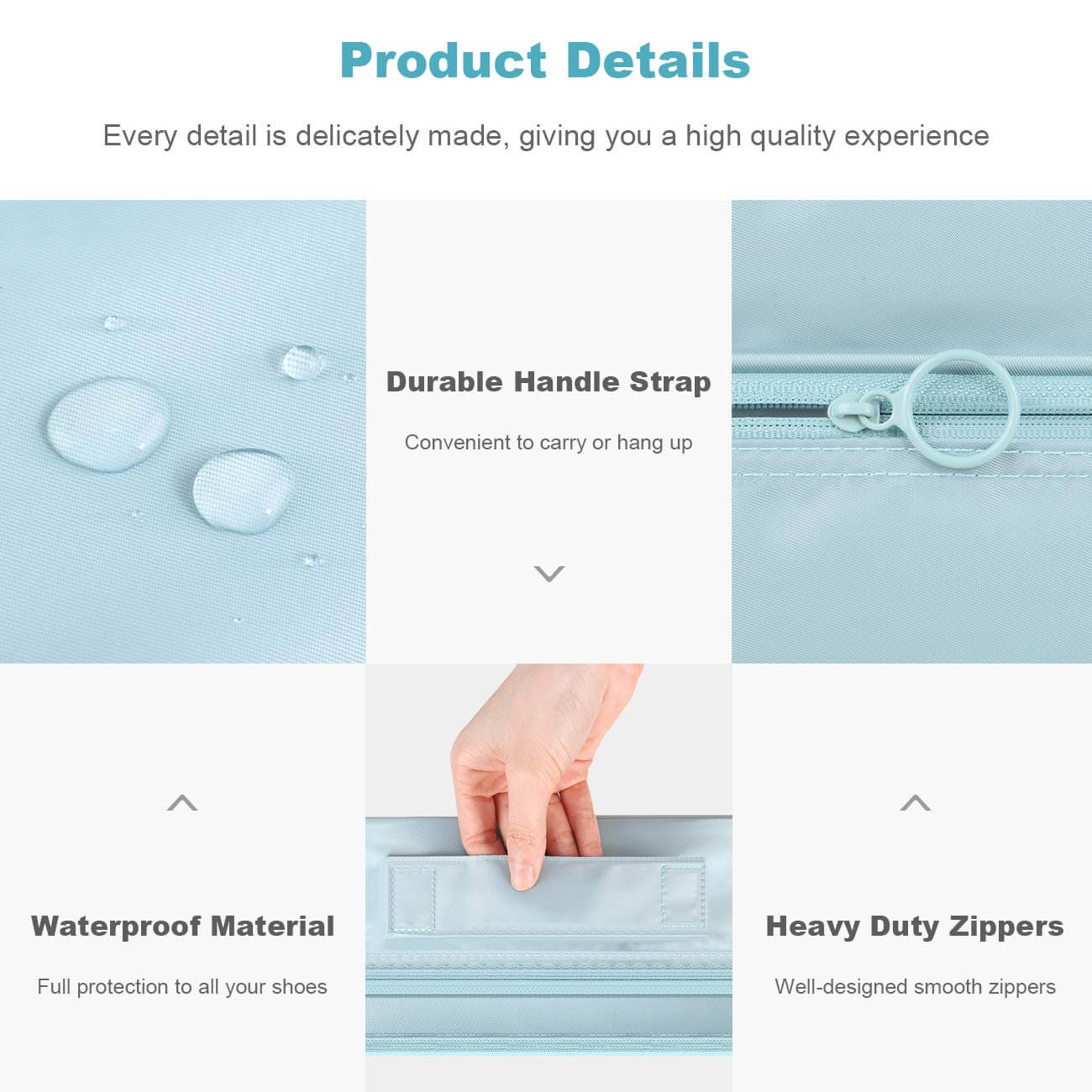 Shoe Bag Holds 3 Pair of Shoes for Travel and Daily Use Storage Pouch