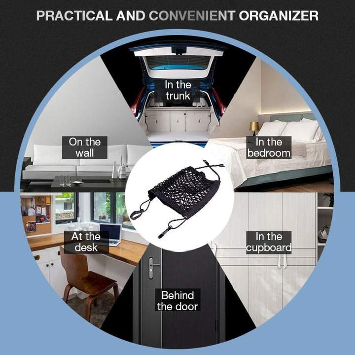 Universal Elastic Mesh Net Trunk Bag (Three layer)