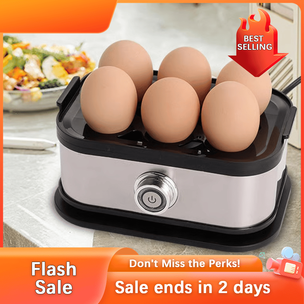 6-Egg Rapid Egg Cooker – BPA-Free Electric, Perfect Eggs Every Time