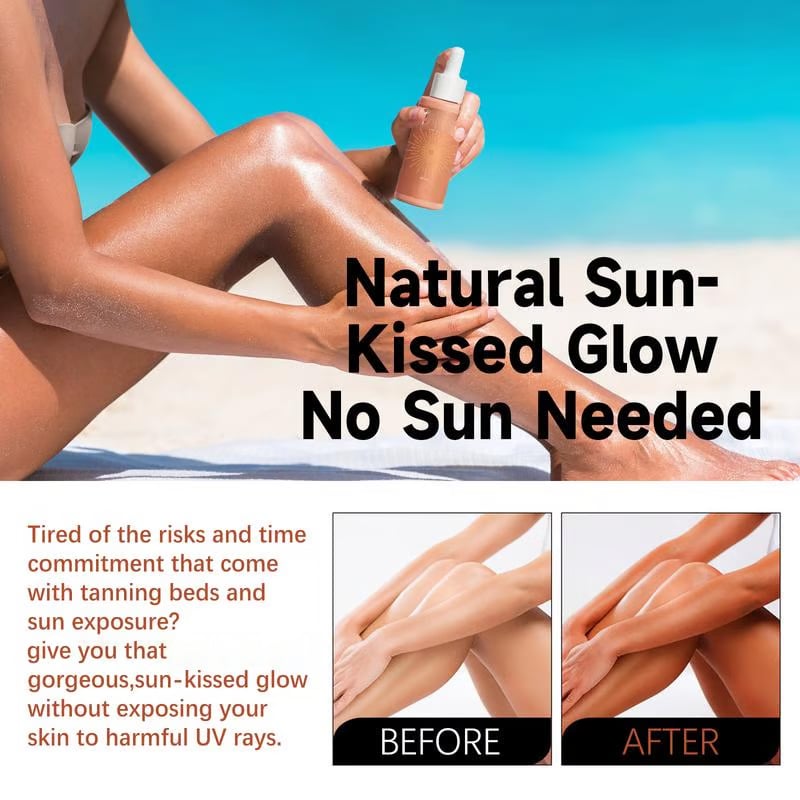 Sunless Tanning Drops -Sunless Tanning Drops To Drink,Drops to Naturally Boost Melanin, Enhancing Your Natural Skin Tone for a Genuine, Sun-Kissed Glow