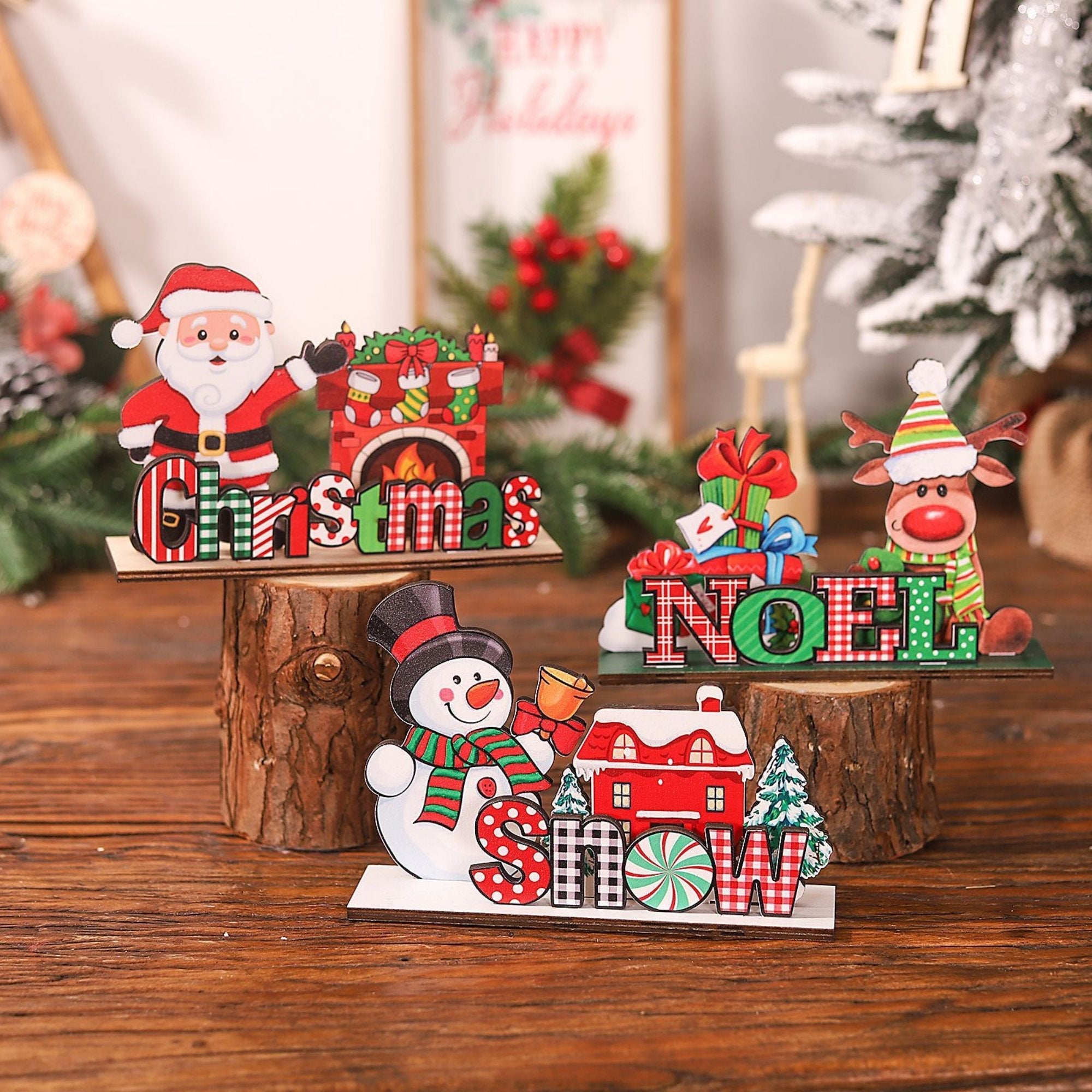 Christmas Standing Signs Table Decorations