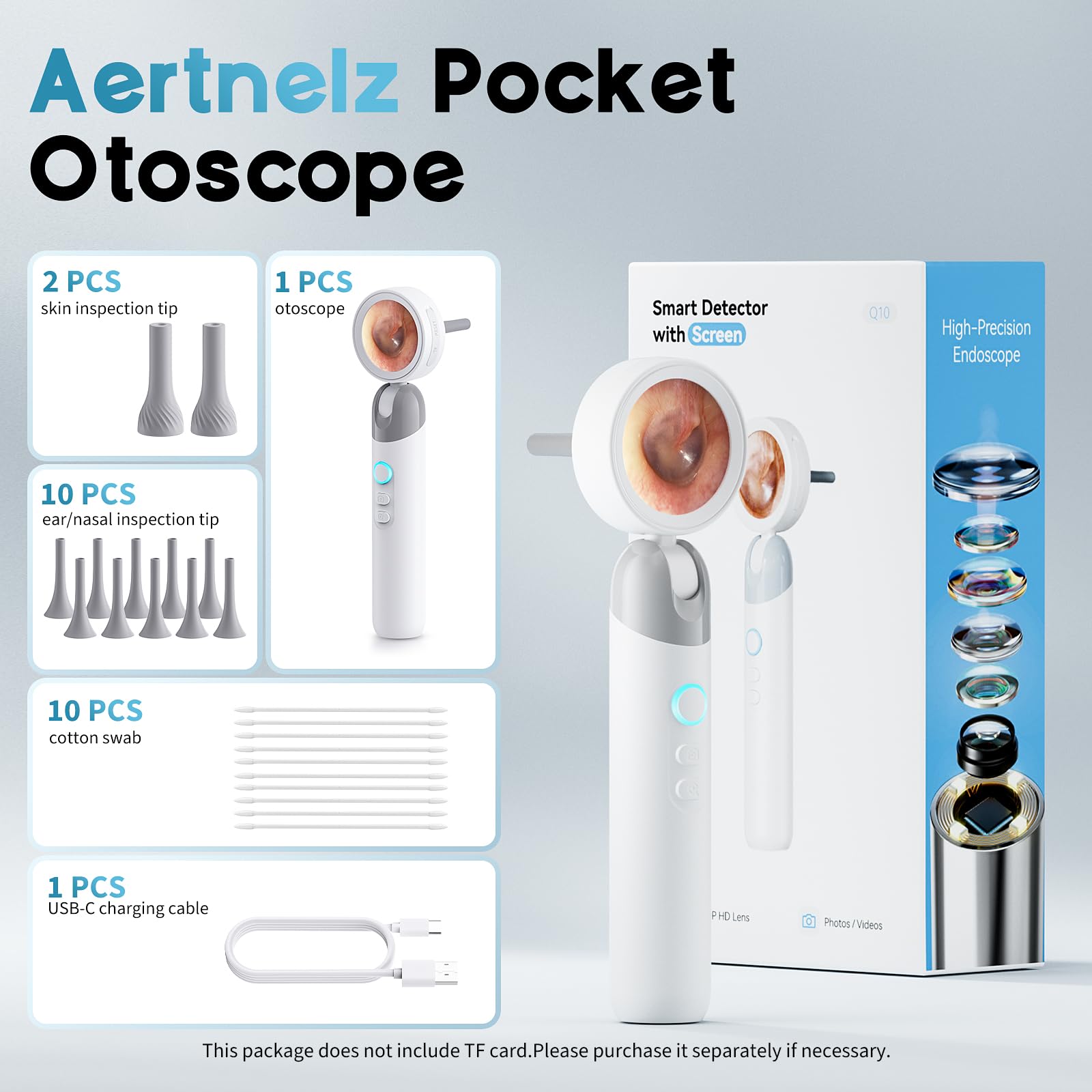 1080P HD Digital Otoscope with 1.38" Screen