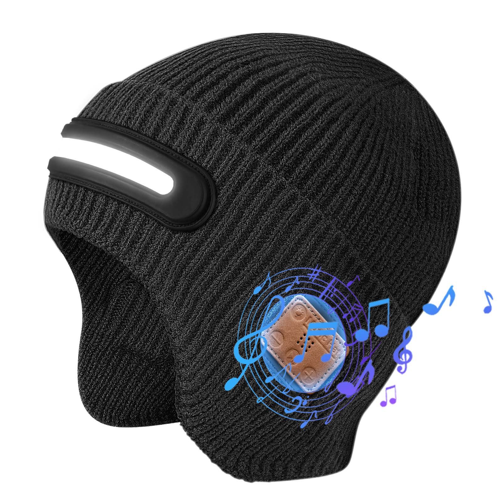 Smart Beanie with 3-Stage LED Lighting & Bluetooth music headphones