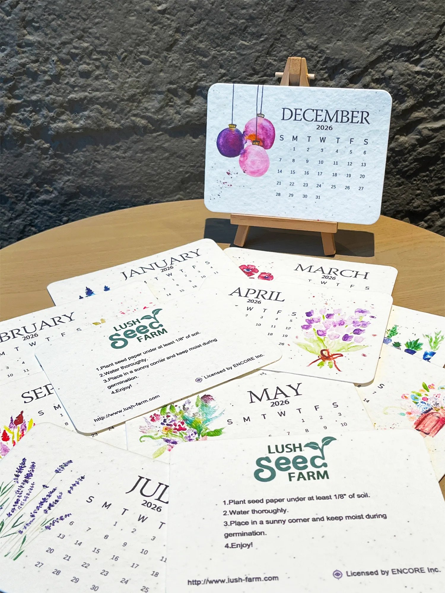 🌱Eco-Friendly Plantable Love Seed Calendar 2026
