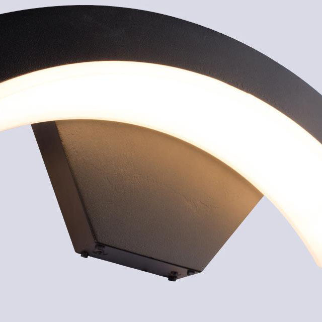 Modern Outdoor Waterproof Aluminum Acrylic Curved LED Wall Sconce Lamp