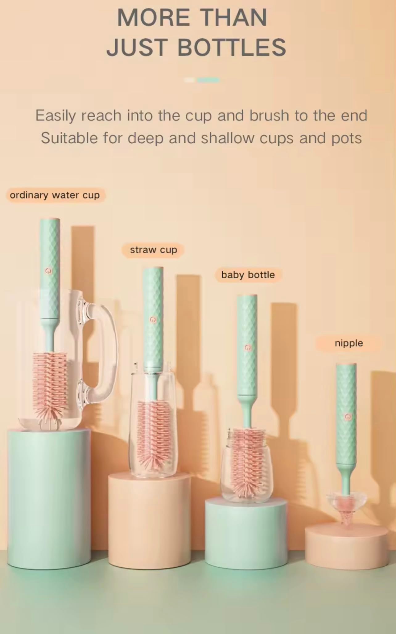 Cordless Electric Baby Bottle Brush