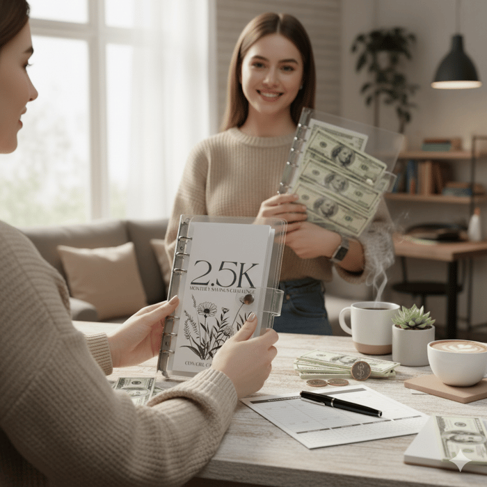 12-Month Envelopes Money Saving Challenge Binder