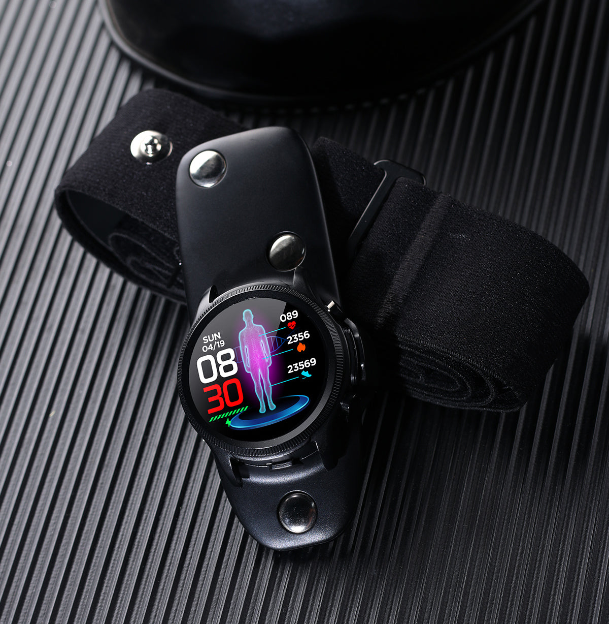 Blood Glucose Monitor HD Touch Chest Patch Instant ECG Analysis Sports Smart Watch