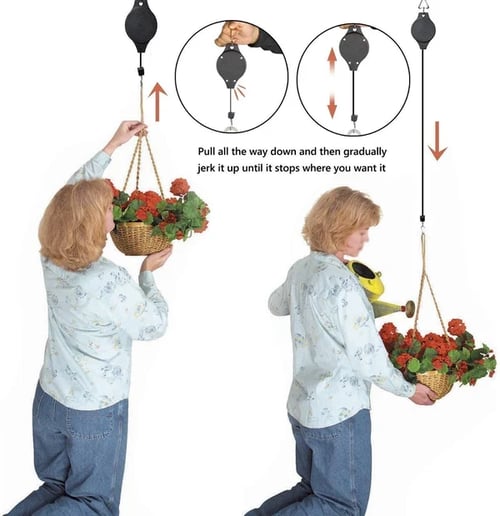 🔥New Year Hot Sale🌳Plant Pulley Set For Garden Baskets Pots, Birds Feeder