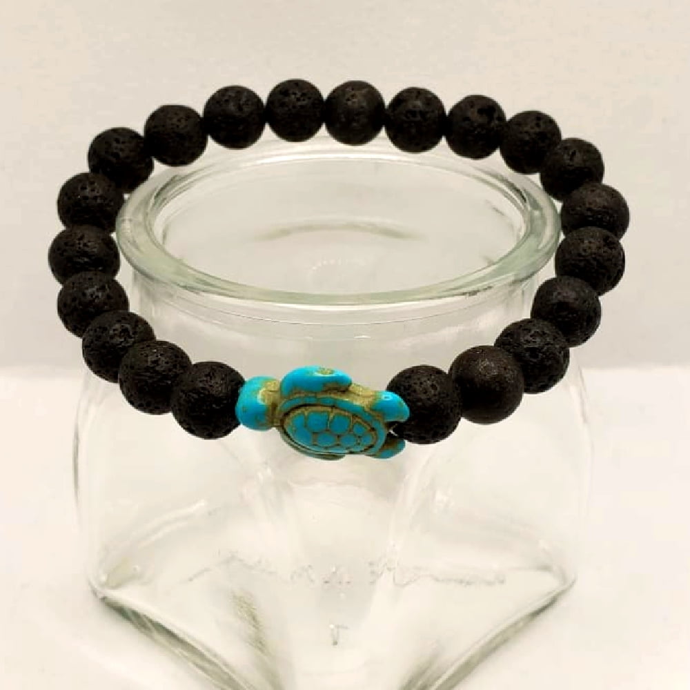 Natural Stone Sun Flower Adjustable Stretch Bracelet