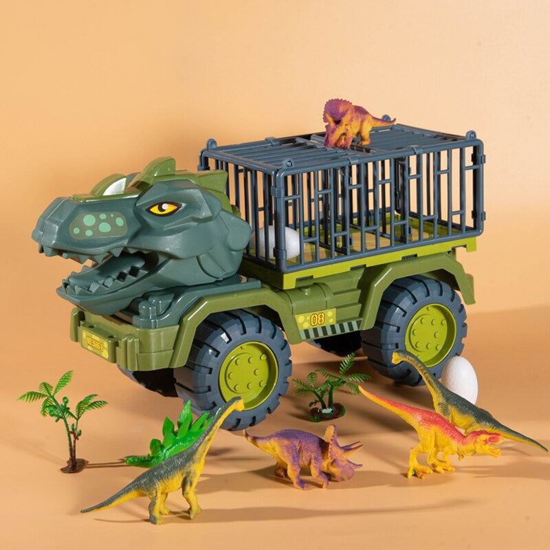 Kids Large Dinosaur Transport Truck Carrier Excavator