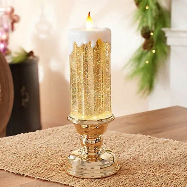 LED Christmas Candles  With Pedestal