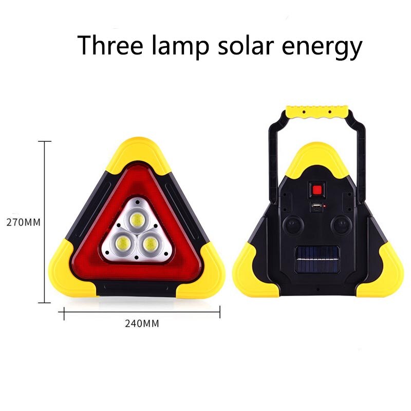 2-IN-1 Emergency Triangle Roadside Warning Light