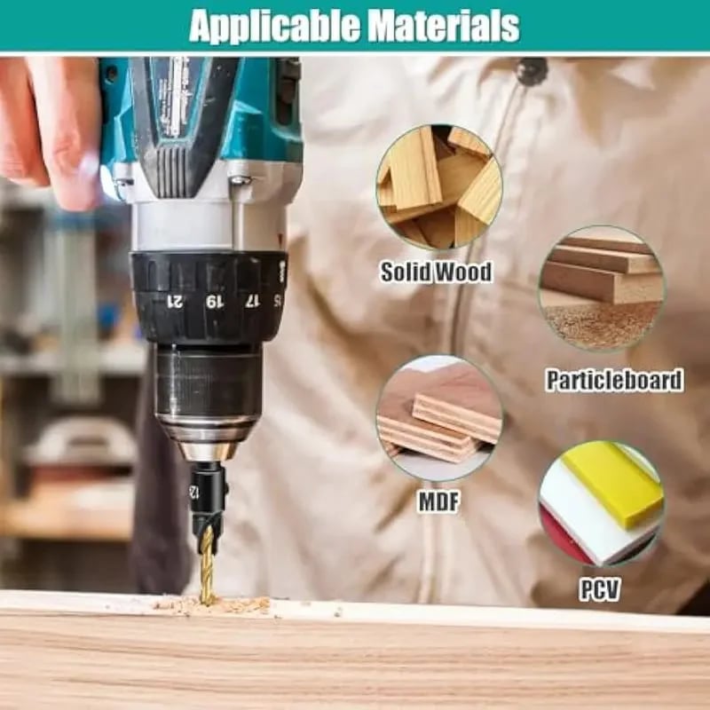 5PCS Countersink Drill Bit Set