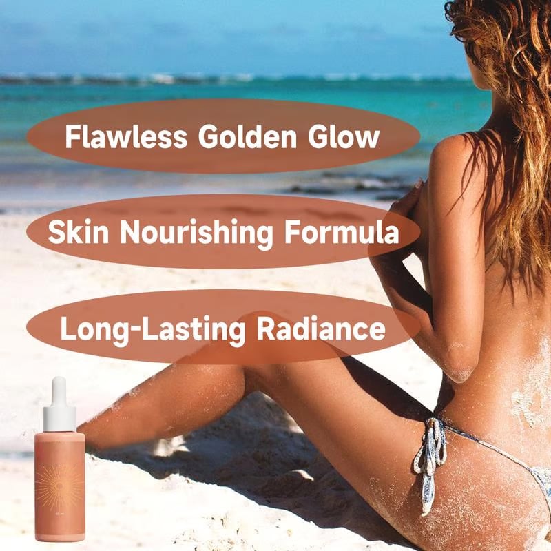 Sunless Tanning Drops -Sunless Tanning Drops To Drink,Drops to Naturally Boost Melanin, Enhancing Your Natural Skin Tone for a Genuine, Sun-Kissed Glow