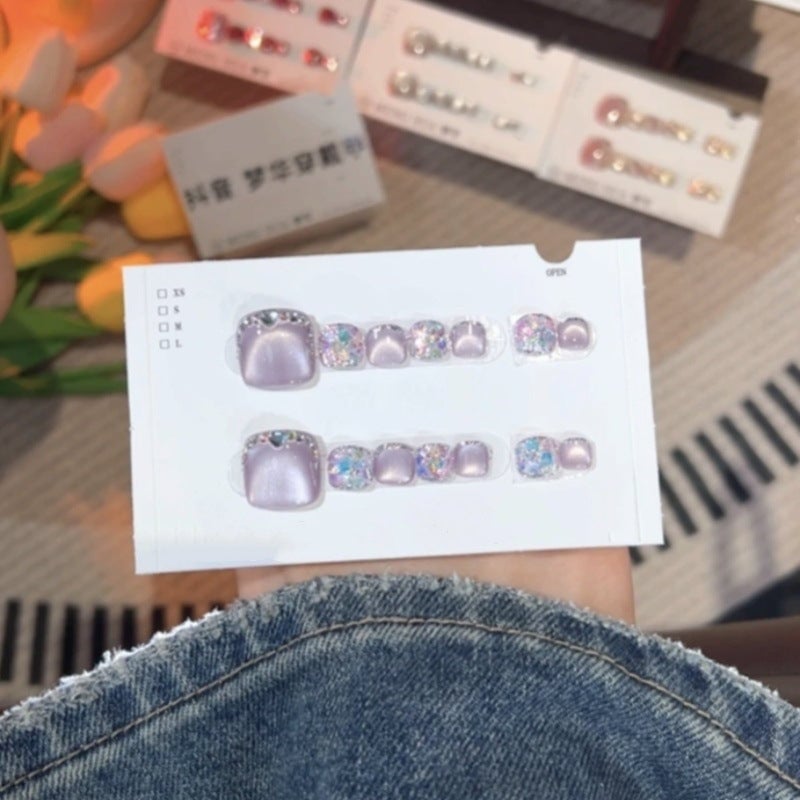 14 Sheets of Square Press on Toenails