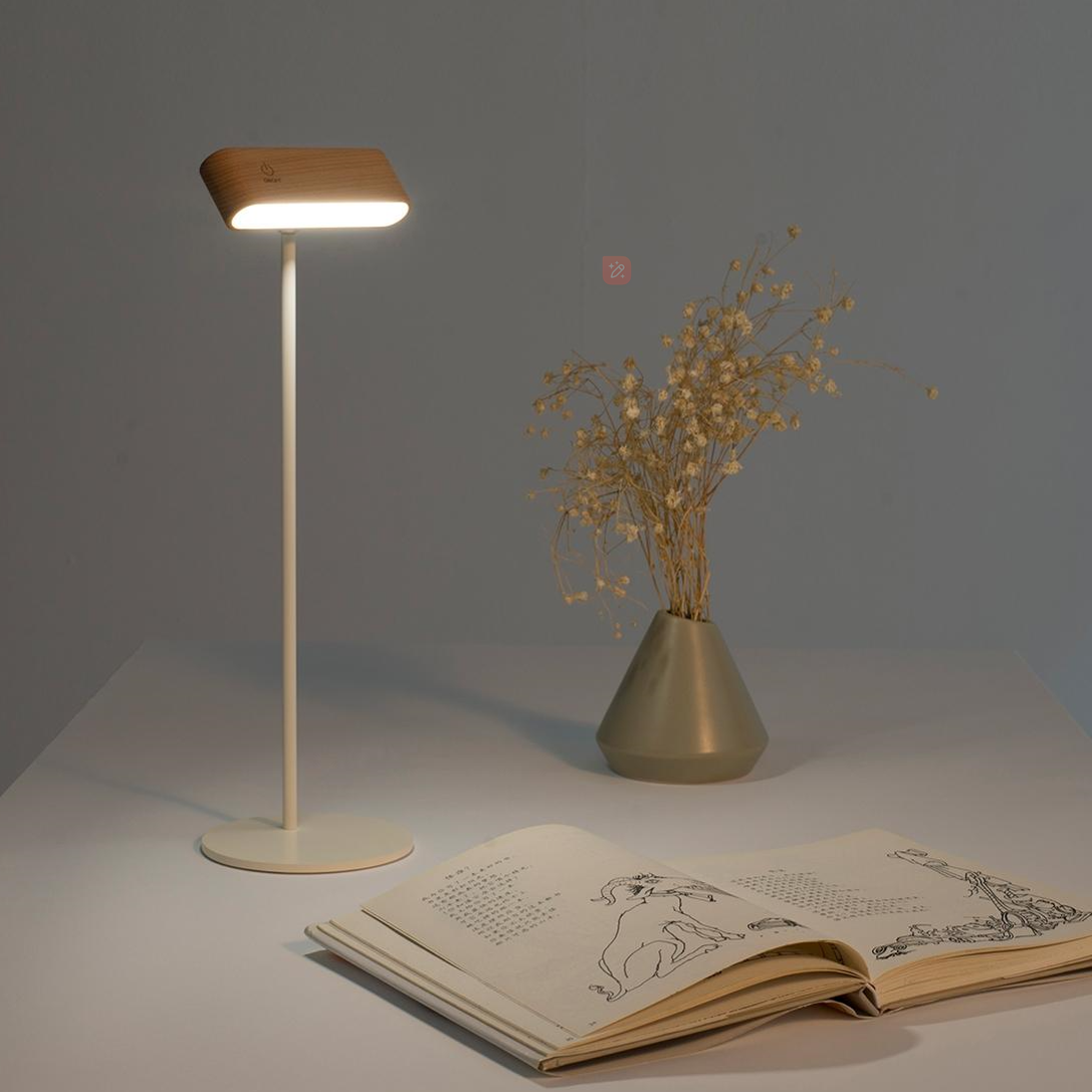 Solid Walnut/Elm Magnetic Wall Lamp with 360° Rotation & Rechargeable Battery