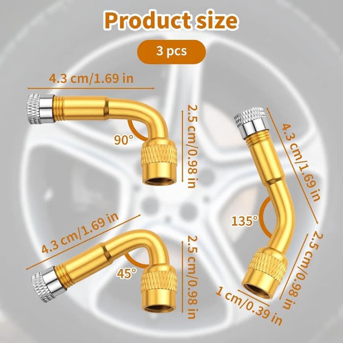 3-Angle Brass Valve Extenders