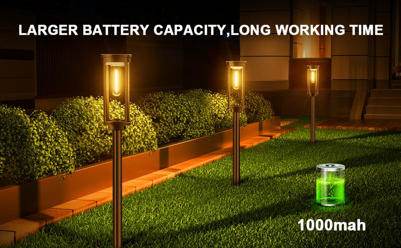 Product Introduction of Solar Pathway Lights Outdoor, Bright Solar Path Lights Outside Garden Lights IP65 Waterproof, Solar Walkway Lights Solar Powered Landscape Lights for Driveway Lawn Patio Sidewalk Yard 3