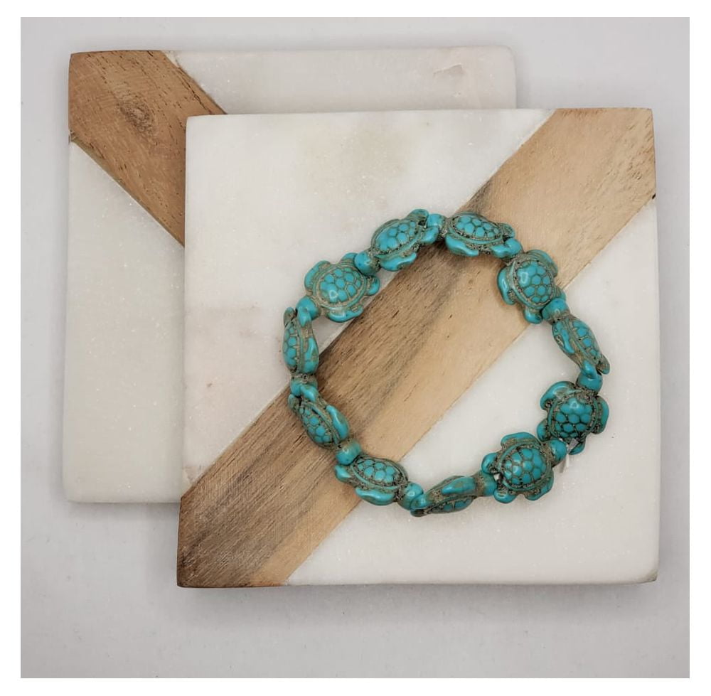 Natural Stone Sun Flower Adjustable Stretch Bracelet