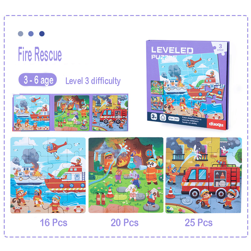 Wooden 3-In-1 Magnetic Advanced Folding Puzzle