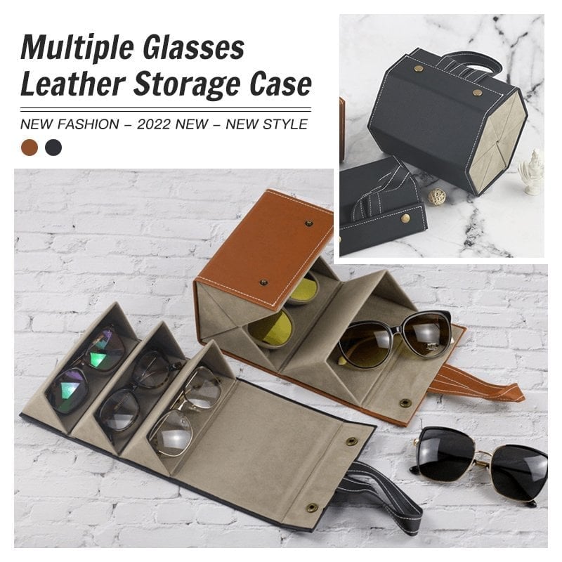 🔥Hot Product-49% OFF👓-Multiple Glasses Leather Storage Case