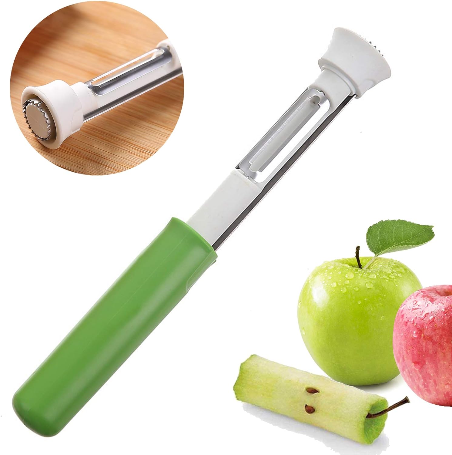 2-IN-1 FRUIT PITTING AND PEELING TOOL