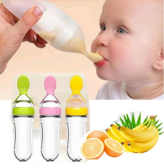 Squeezable Baby Spoon Bottle