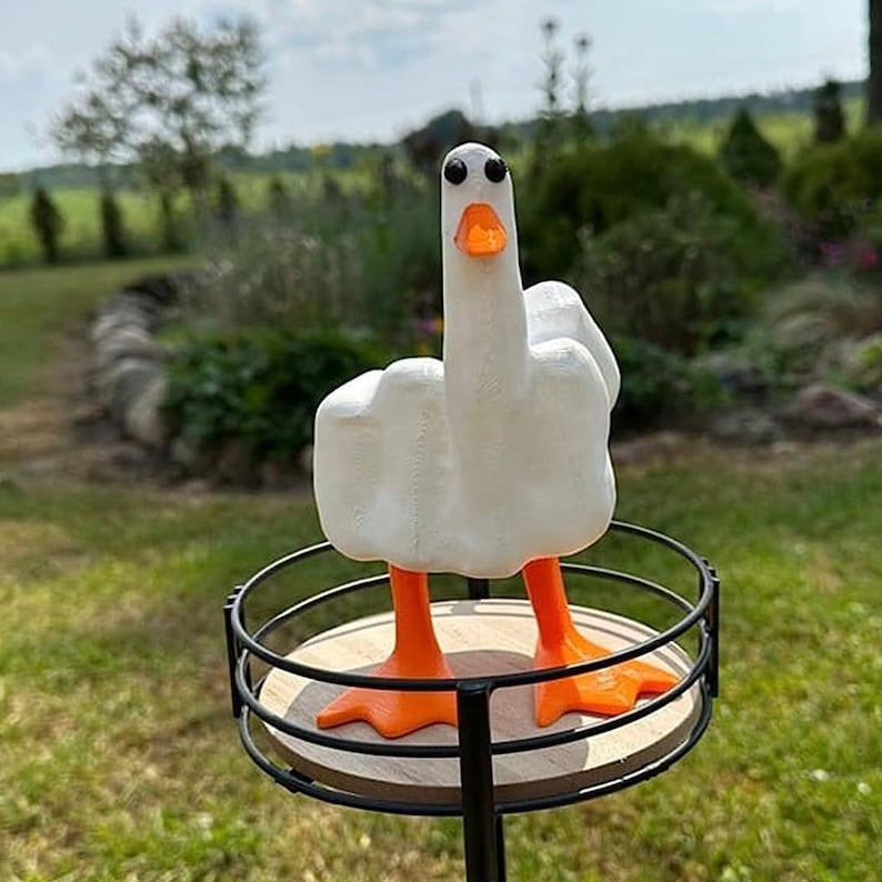 中指鸭树脂中指雕像搞笑无标题图像 4