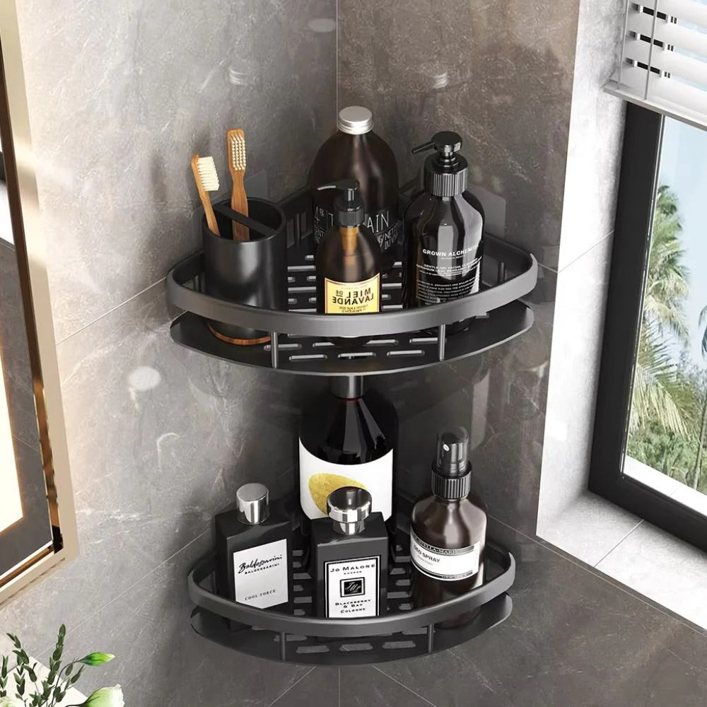Curved Corner Shower Caddy for Bathroom
