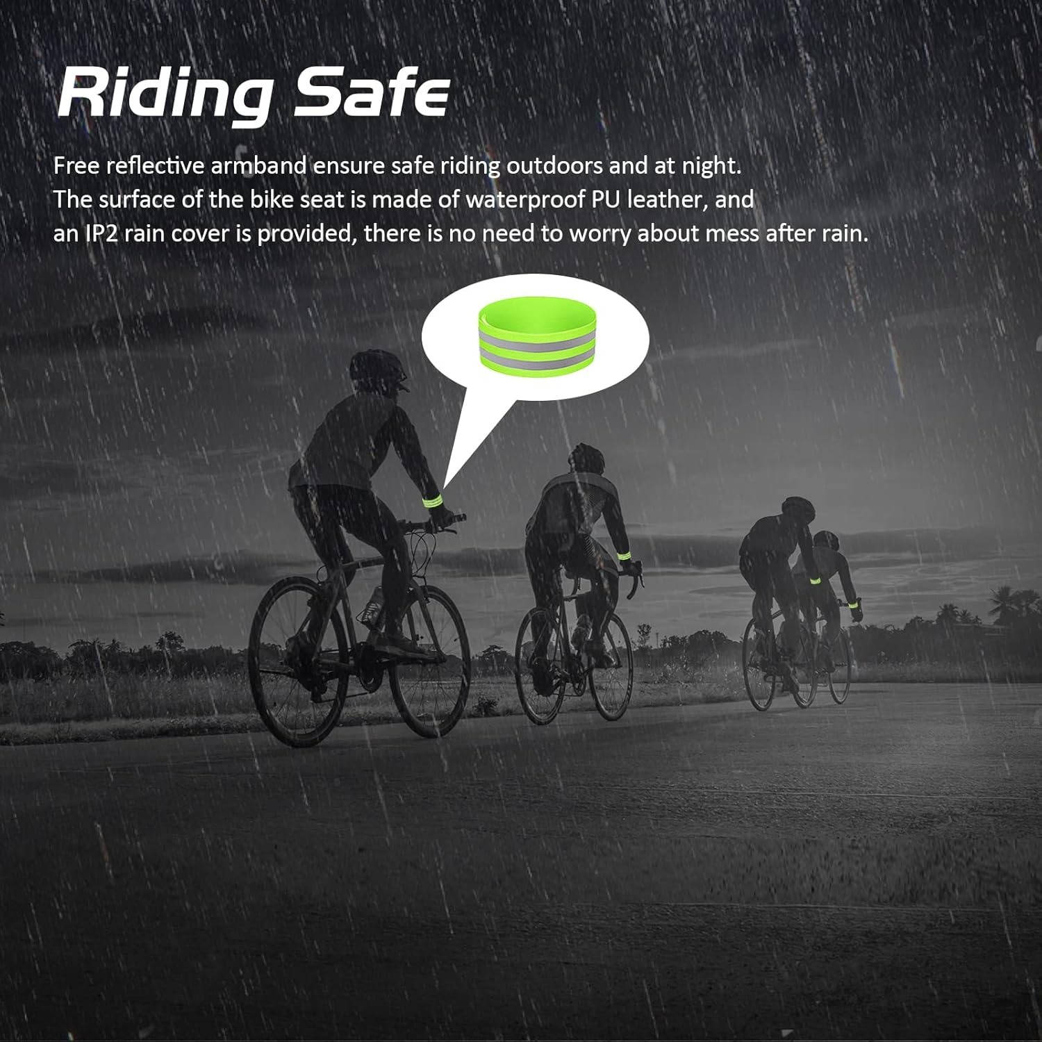 Wide Bicycle Seat Cushion Comfort Saddle, Oversized Bike Seat for Men Women Exercise Electric Mountain Cruiser Bikes