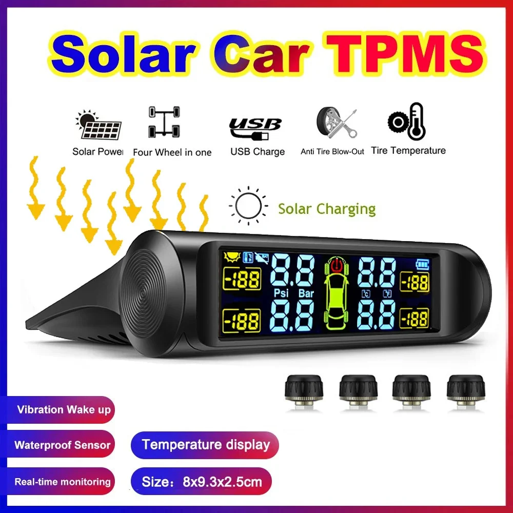 Real-time Display Solar Charging Tire Pressure Monitoring System
