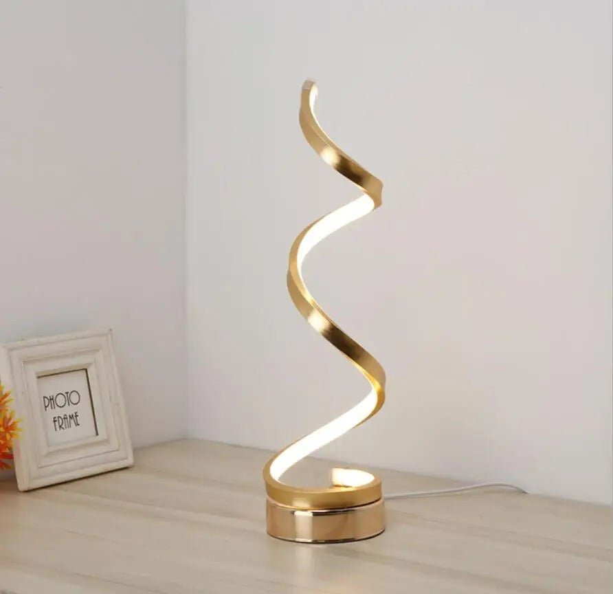 Modern LED Spiral Table Lamp - Elegant & Eye-Caring
