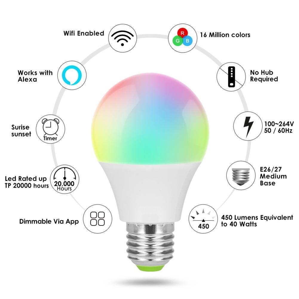 Smart WiFi LED Light Bulb - Home Automation