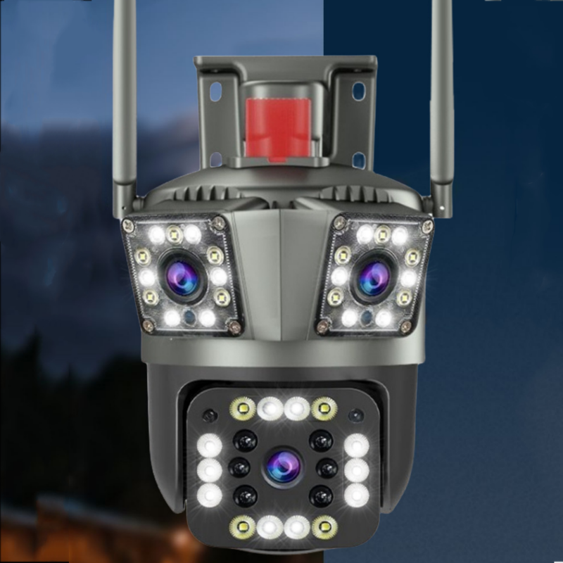 Outdoor Waterproof Wireless WiFi HD Triple Security Camera