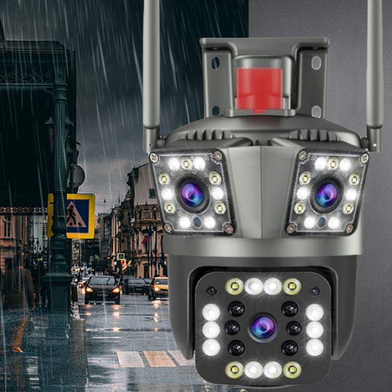 Outdoor Waterproof Wireless WiFi HD Triple Security Camera