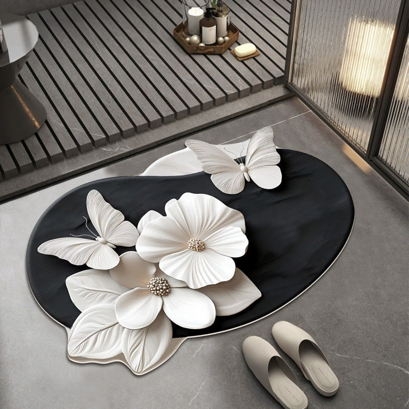 3D Realistic Pattern Non-Slip Absorbent Mat