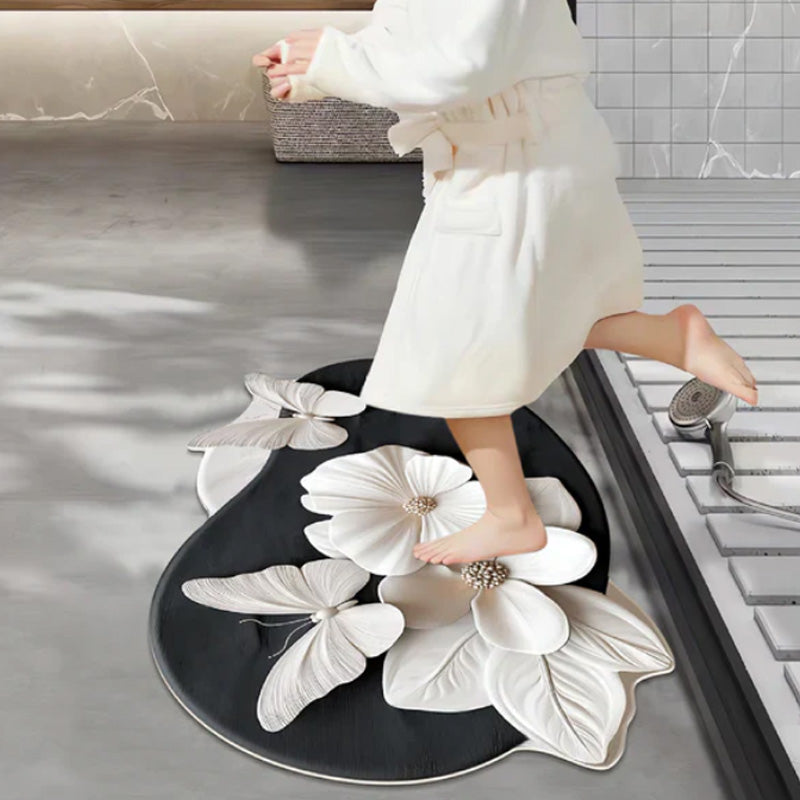 3D Realistic Pattern Non-Slip Absorbent Mat